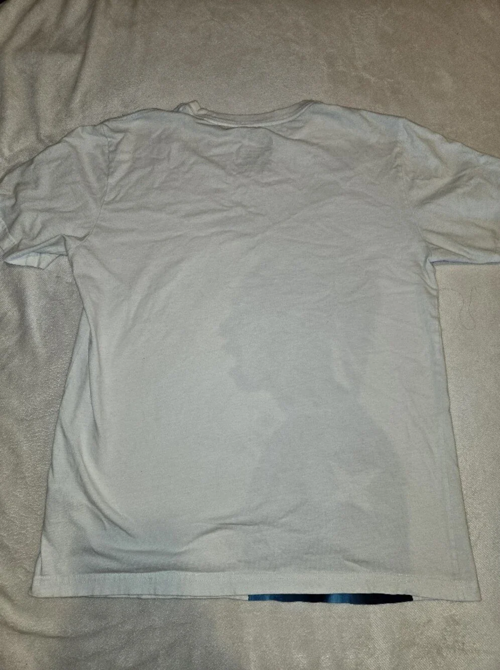 Nike White Short‑Sleeve Crewneck T‑Shirt with Blue Profile Graphic Warrior Tribe